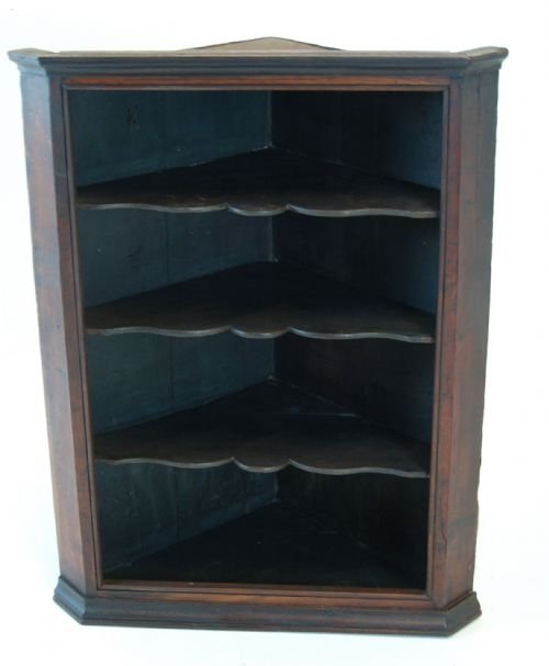 fig 1. Oak Corner Cupboard Cabinet Display Case Antique c1800