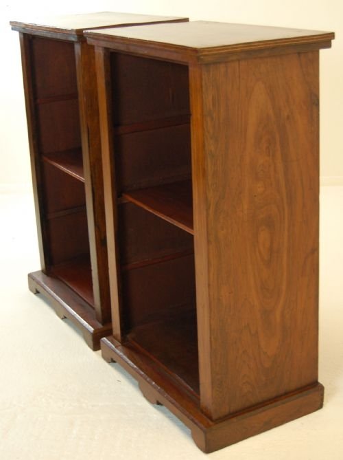 fig 2. Pair of Open Bookcases Display Antique Library Cabinet