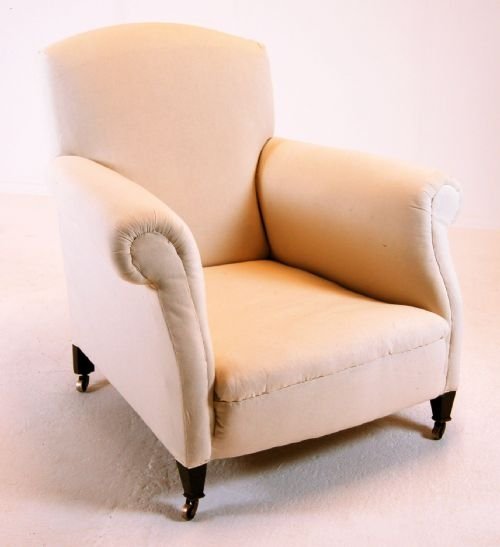 fig 3. Victorian Antique Armchair Chair Wingback Castors c1890
