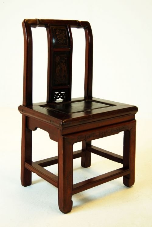 Chinese Victorian Antique Hardwood Hall Chair C1860