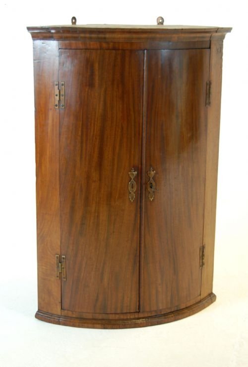 Fine Bow Corner Cupboard Cabinet Antique Georgian C1780