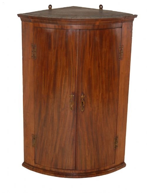 fig 1. Fine Bow Corner Cupboard Cabinet Antique Georgian c1780