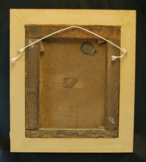 fig 1. Oil on Canvas Painting English School Gilt Gesso c1890