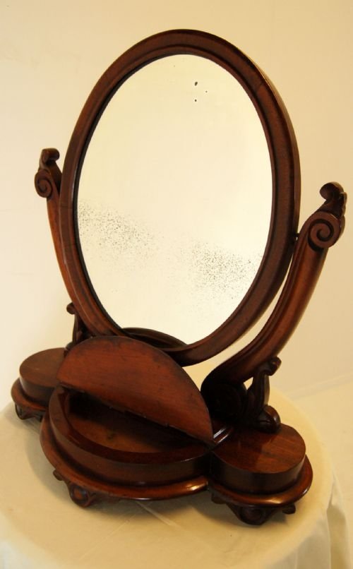 fig 1. Dressing Vanity Swing Bedroom Cosmetic Mirror Antique 
