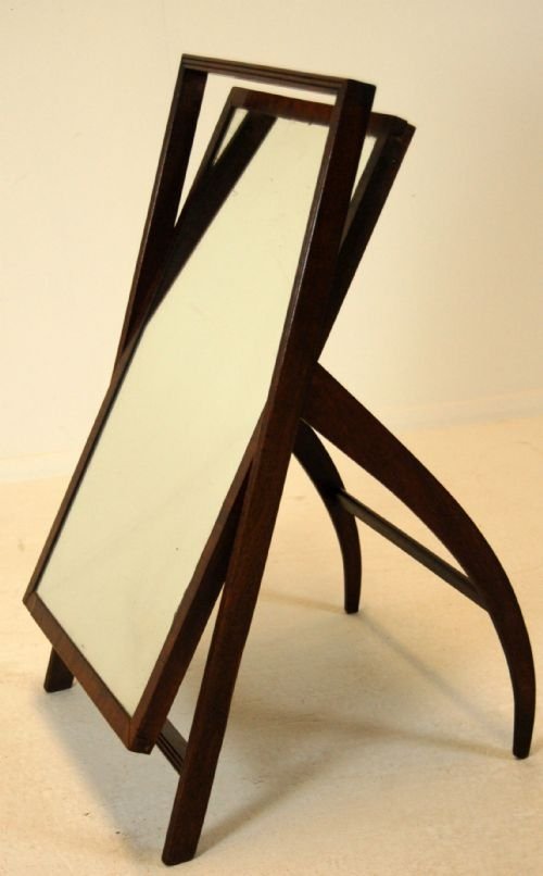 fig 1. Regency Cheval Dressing Swing Stand Mirror Antique