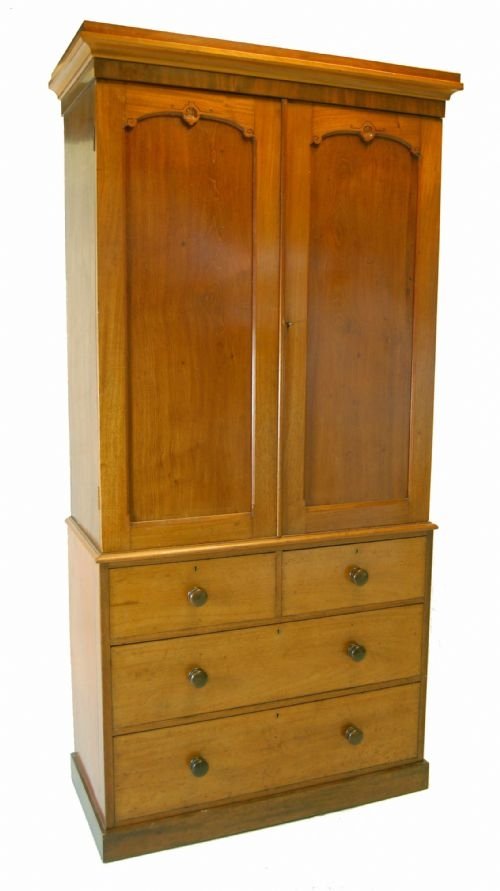 Linen Press Wardrobe Armoire Cupboard Antique Compactum