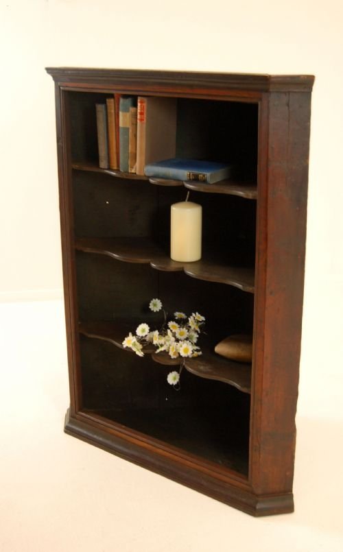 Oak Corner Cupboard Cabinet Display Case Antique C1800
