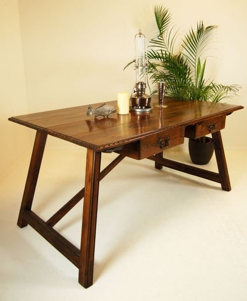 Kitchen Dining Hall Office Table Continental Fruitwood