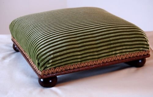 Foot Stool Bench Upholstered Seat Pouffe C1820 Regency