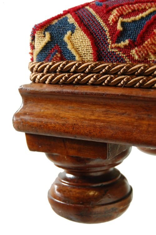 fig 1. Long Foot Stool Bench Window Seat Pouffe c1820 Antique