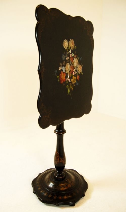fig 2. Table Side Tea Antique Small Occasional Papier Mache