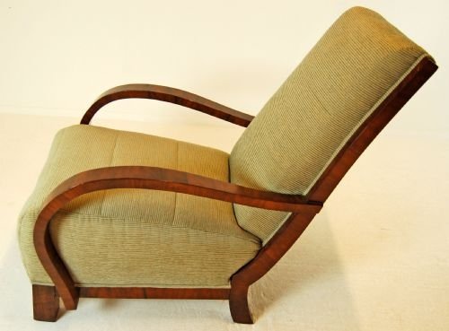 fig 3. Art Deco Original Pair Antique Armchairs Club Chair