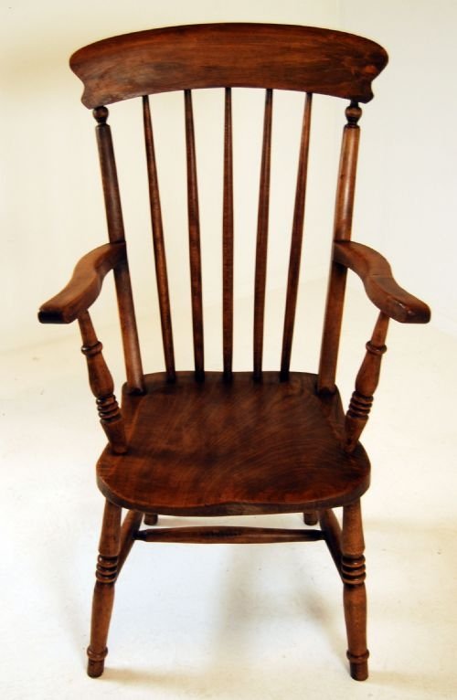 fig 1. 	
Elm Windsor Stick Back Elbow Chair Armchair Country