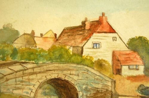 fig 1. Watercolour Painting English Landscape River Scene