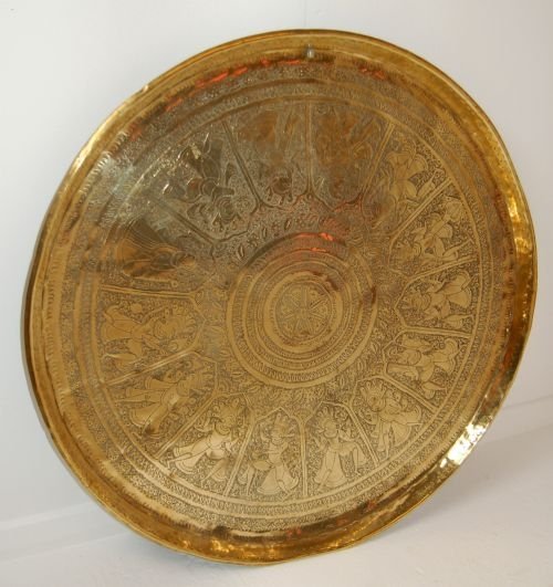 fig 1. Tray Table Side Tea Folding Occasional Berber Brass