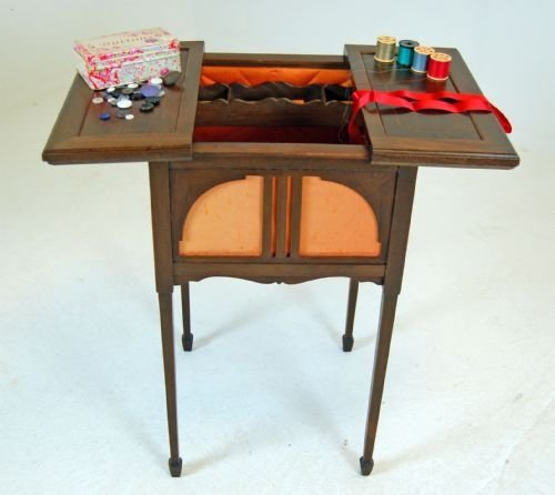 fig 2. Ladies Sewing Work Table Box Antique Inlaid Victorian