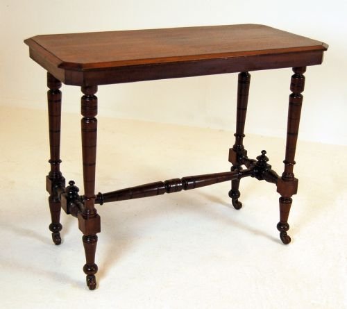 fig 1. English Hall Table on Castors Library Antique Sofa Side