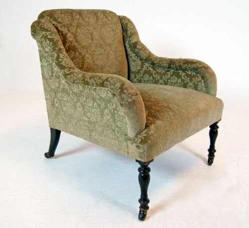 Armchair Antique Library Chair Victorian Salon Fireside