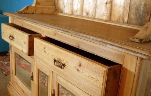 fig 3. Welsh Dresser Kitchen Cabinet Bookcase Antique Pine