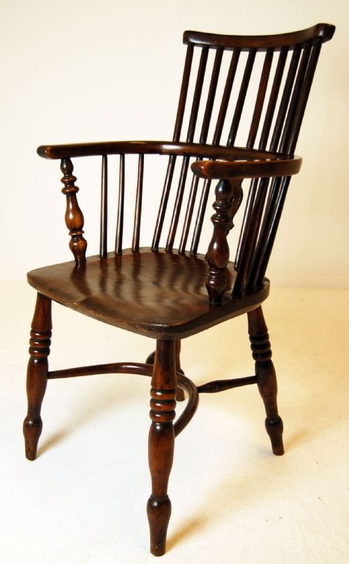 fig 3. Windsor Yew Elm Country Chair Armchair Worksop c1840