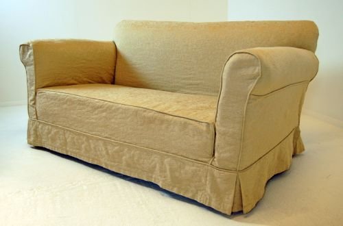 fig 1. Sofa 2 Seater Antique Victorian Couch Settee Drop-Arm