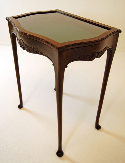 fig 2. Bijouterie Display Case Table Carved Cabinet Antique