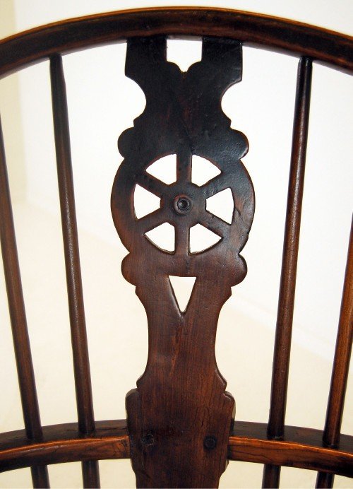 fig 2. Windsor Country Elm Elbow Stick Chair Armchair Antique