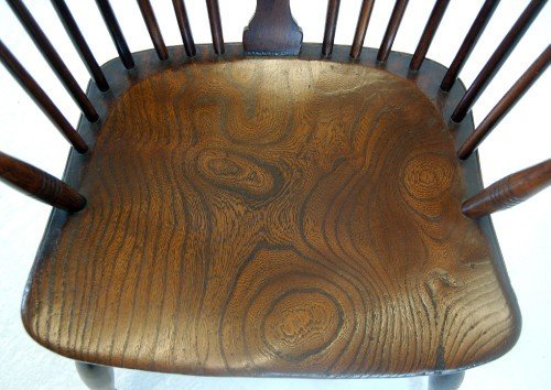 fig 3. Windsor Country Elm Elbow Stick Chair Armchair Antique