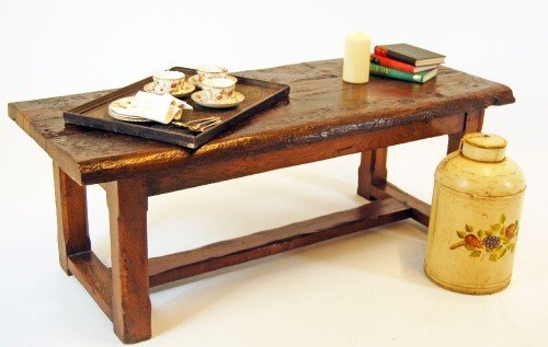 Antique Country Elm Table Coffee Kitchen Rustic C1800
