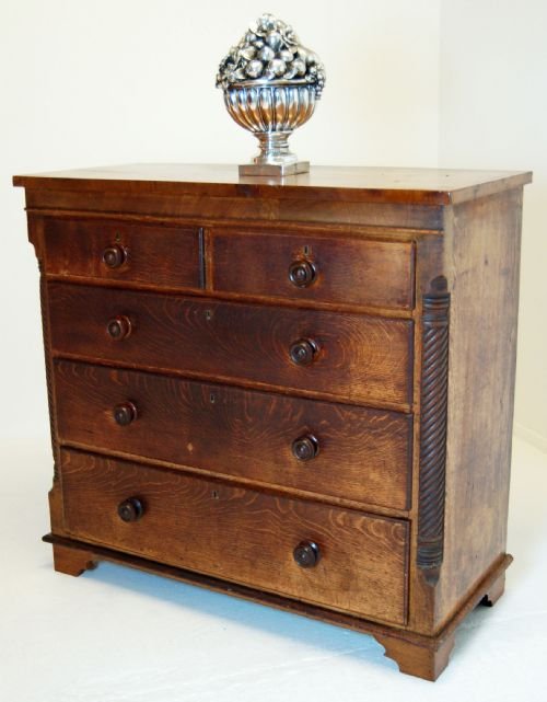 Oak Chest Drawers Large Antique Georgian C1800 Tallboy