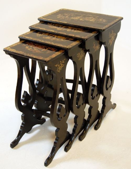 fig 1. Quartetto Set Nest of Tables Chinese Antique Chinoiserie