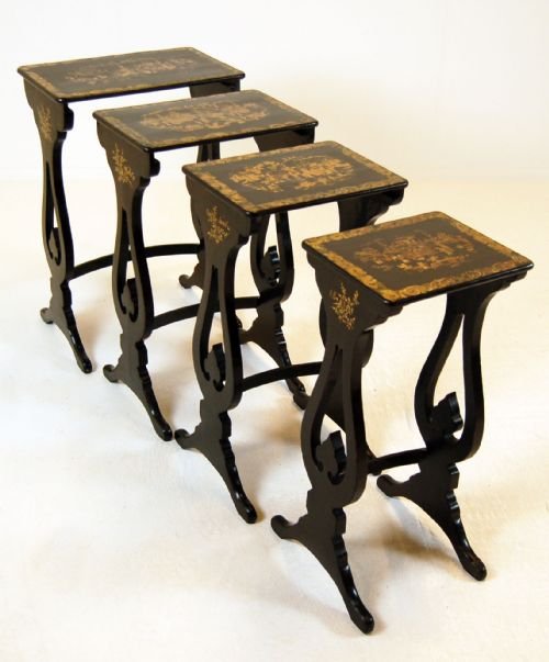 fig 2. Quartetto Set Nest of Tables Chinese Antique Chinoiserie