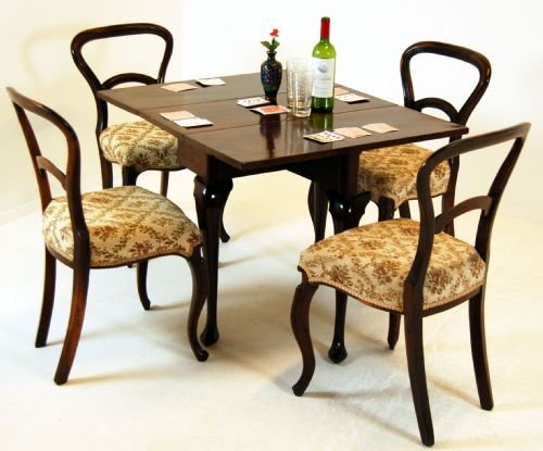 fig 1. Drop Leaf Dining Table Hoof Foot Georgian Antique c1740