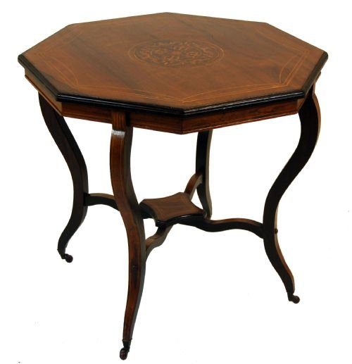 fig 1. Rosewood Octagonal Hall Table Side Tea Occasional
