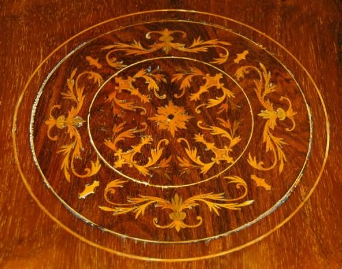 fig 2. Rosewood Octagonal Hall Table Side Tea Occasional