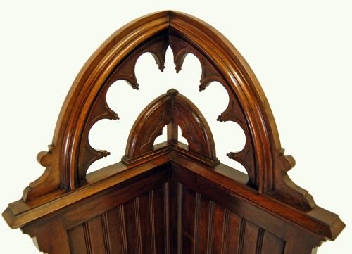 fig 1. Gothic Revival Corner Umbrella Stand Stick Rack Antique