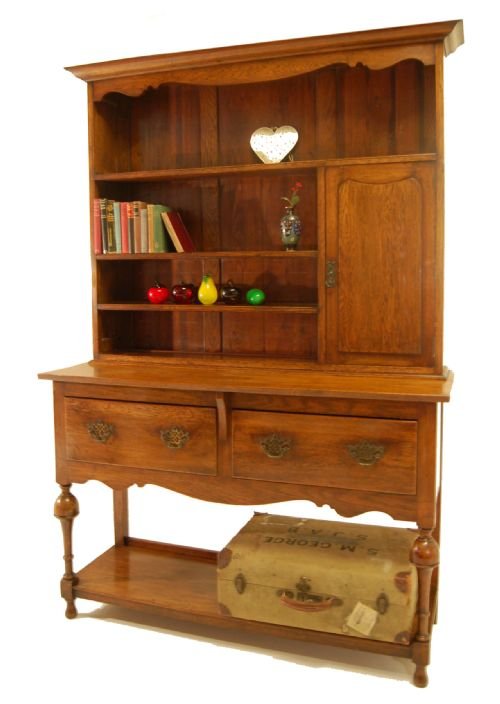 Welsh Country Dresser Kitchen Cabinet Antique Oak C1900