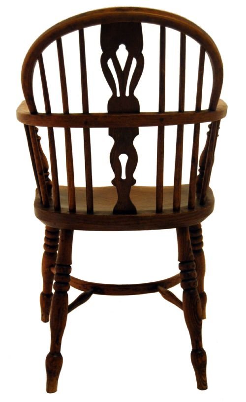 fig 2. Windsor Country Yew Elm Crinoline Stretcher Stick Chair