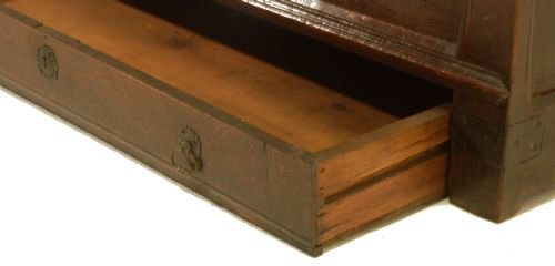 fig 2. Oak Coffer Chest with Drawer Mule Trunk Box Antique