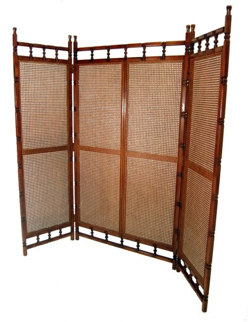 Antique Screen Room Divider Folding Backdrop Bergere