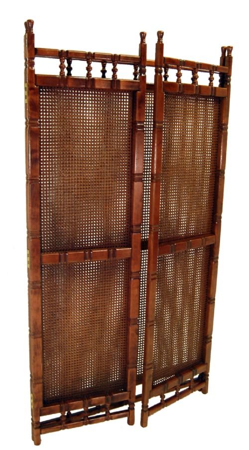 fig 1. Antique Screen Room Divider Folding Backdrop Bergere
