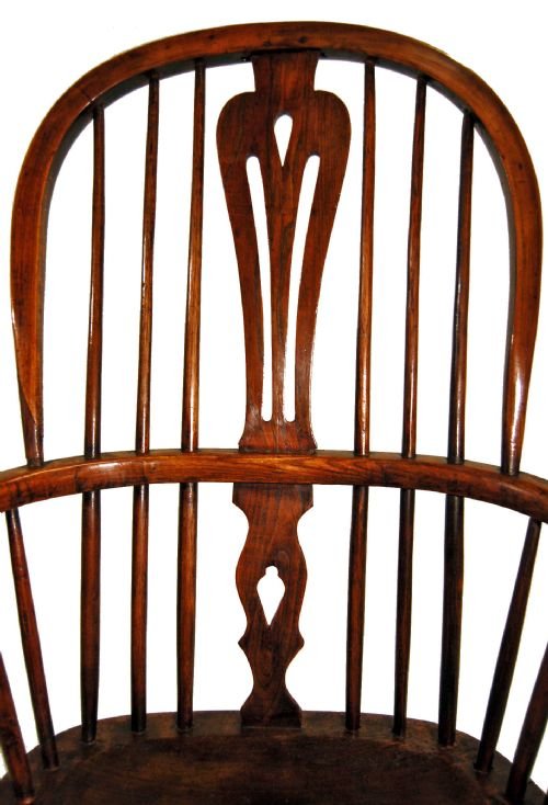 fig 3. Windsor Country Elm Elbow Stick Chair Armchair Antique