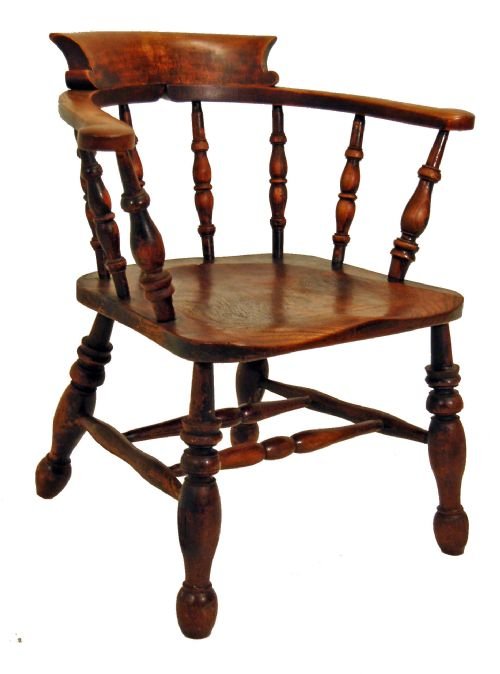 Bow Smokers Armchair Windsor Elm Country Chair C1890
