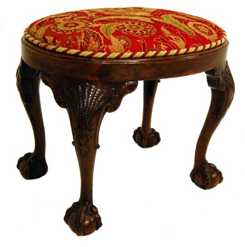 Oval Stool Antique Footstool Georgian Revival