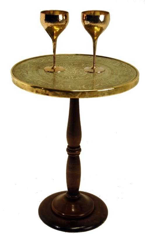 Table Side Tea Coffee Occasional Berber Brass Antique