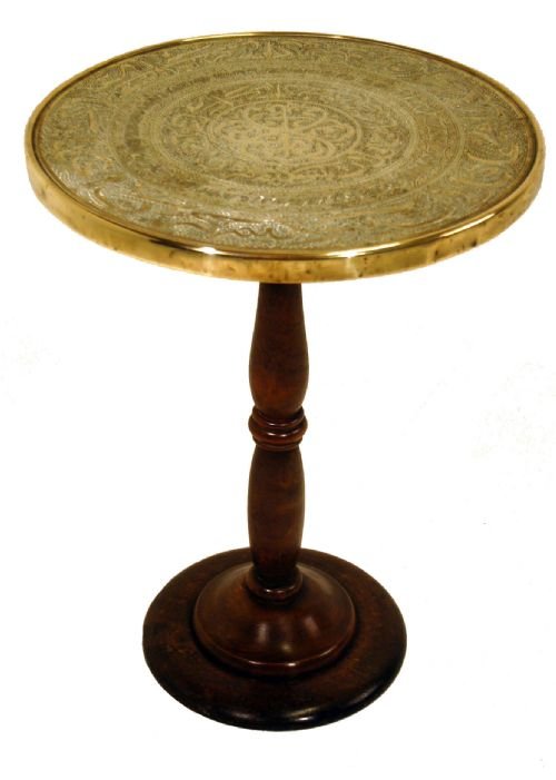 fig 1. Table Side Tea Coffee Occasional Berber Brass Antique