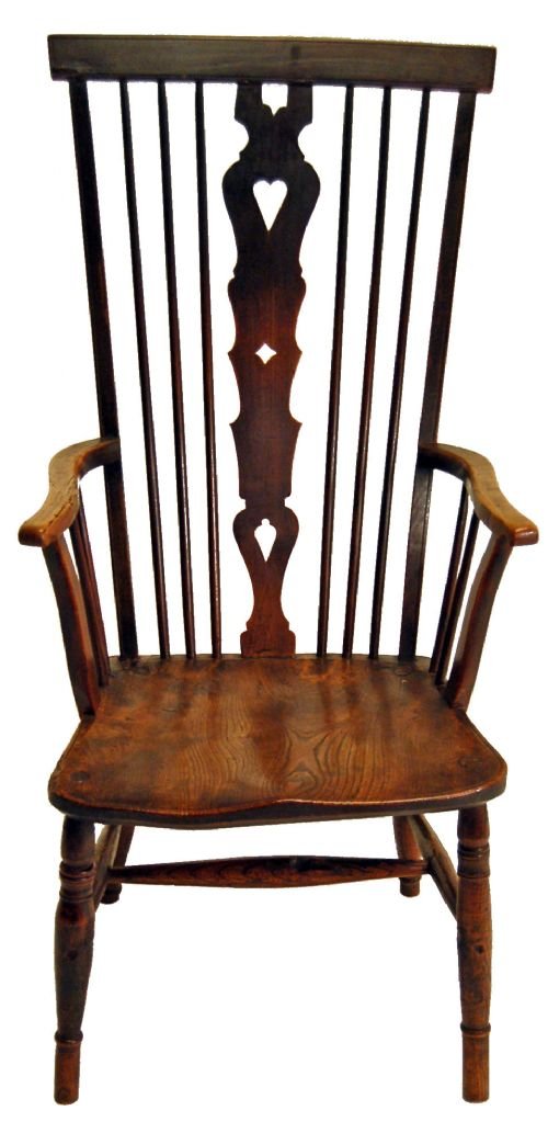 fig 1. Windsor Comb-back Country Elm Stick Elbow Chair c1800
Windsor Comb-back Country Elm Stick Elbow Chair c1800