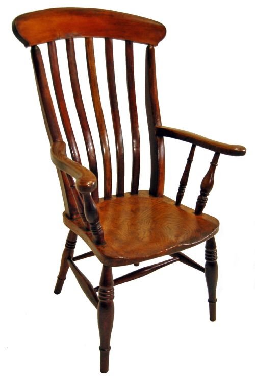 Windsor Lath Back Chair Country Elm Stick Armchair