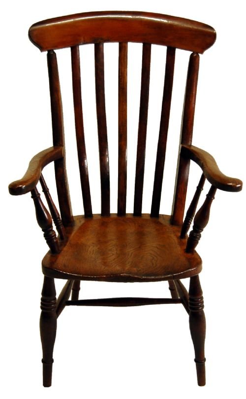 fig 2. Windsor Lath back Chair Country Elm Stick Armchair