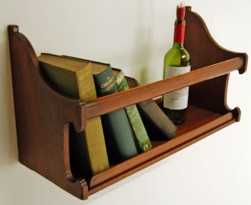Regency Hanging Book Rack Bookshelf What-not Antique